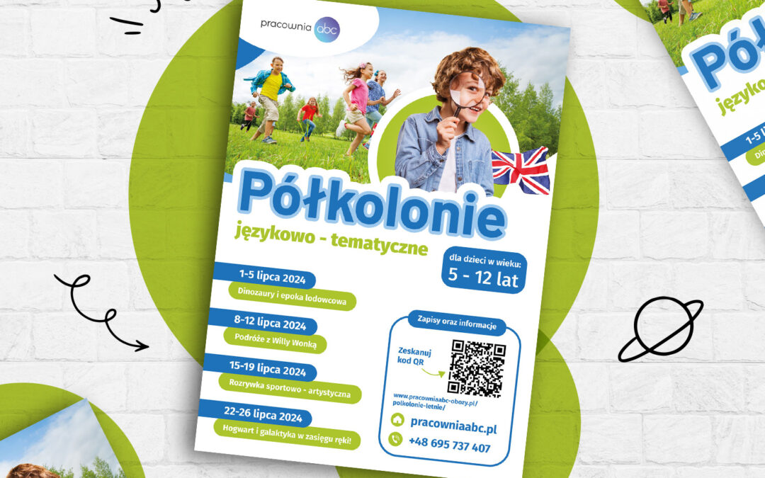Projekt plakatów dla szkoły jezykowej